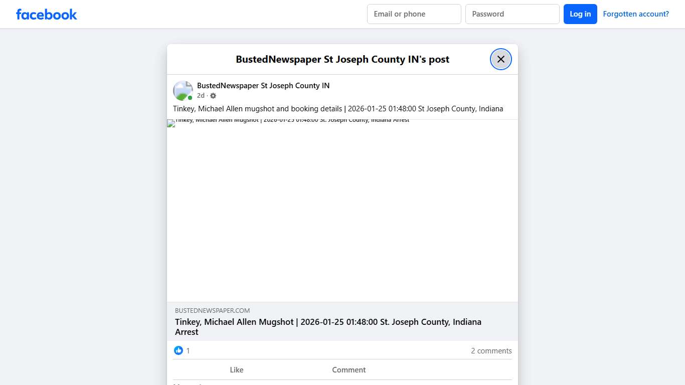 Tinkey, Michael... - BustedNewspaper St Joseph County IN Facebook
